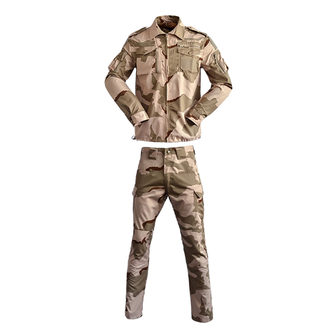 Men Breathable Camo Hunting Clothes Cargo Suits Camping Training Suit