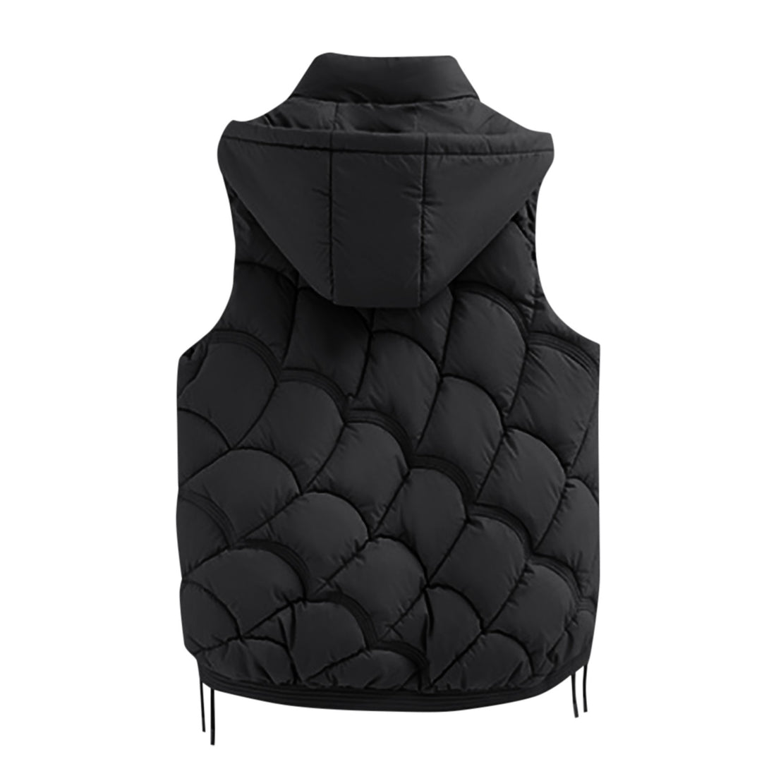 Women'S Hooded Zipper Cotton Vest Winter Sleeveless Warm Quilted Vests Korean Fashion Outdoor Windbreak Ski Coat Vestidos