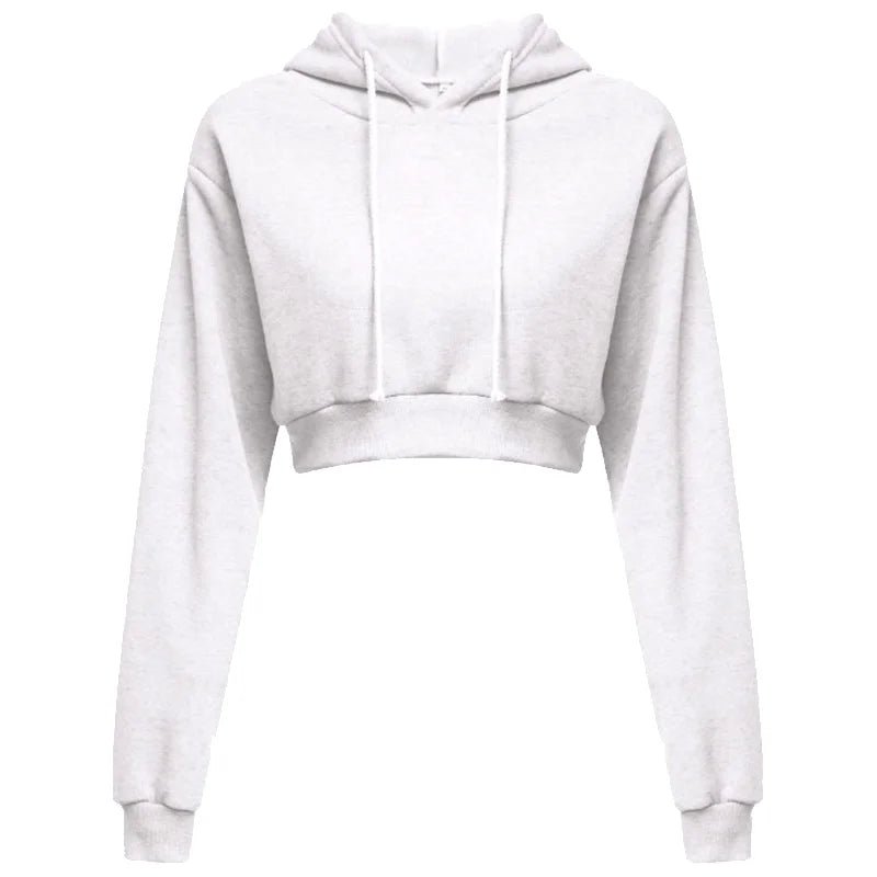 Women Crop Top Hoodie