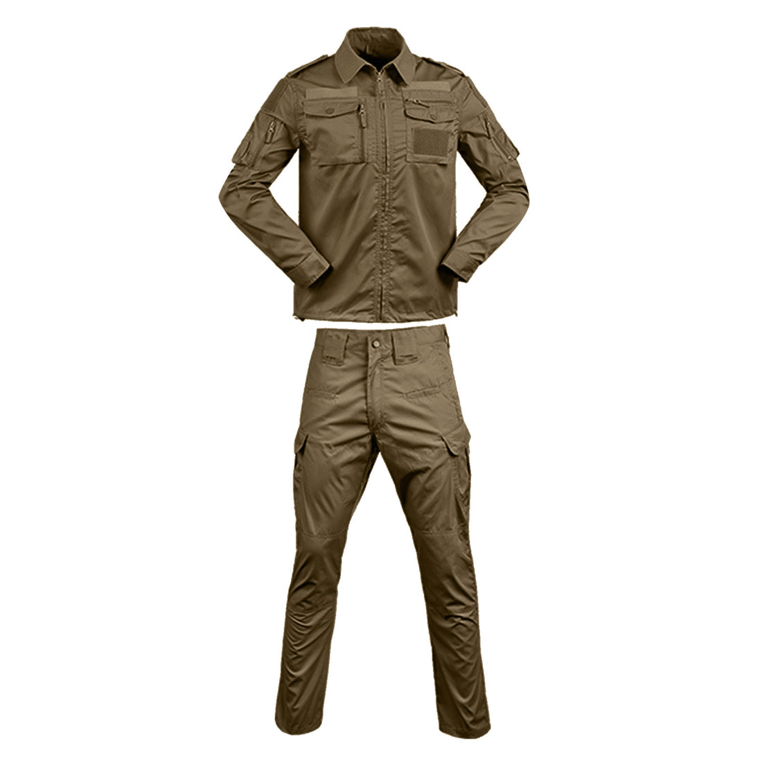 Men Breathable Camo Hunting Clothes Cargo Suits Camping Training Suit