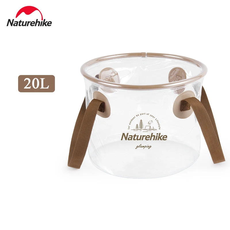 Naturehike Foldable 20L Round Bucket Outdoor Bbq Travel Portable Collapsible Water Container Storage Bucket Camping Equipment