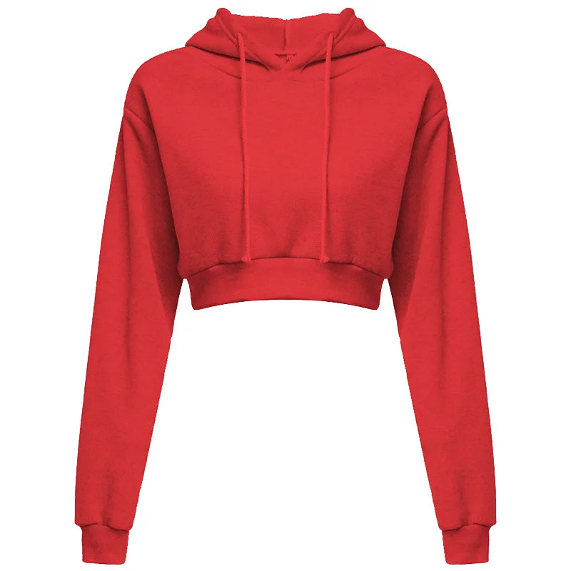 Women Crop Top Hoodie