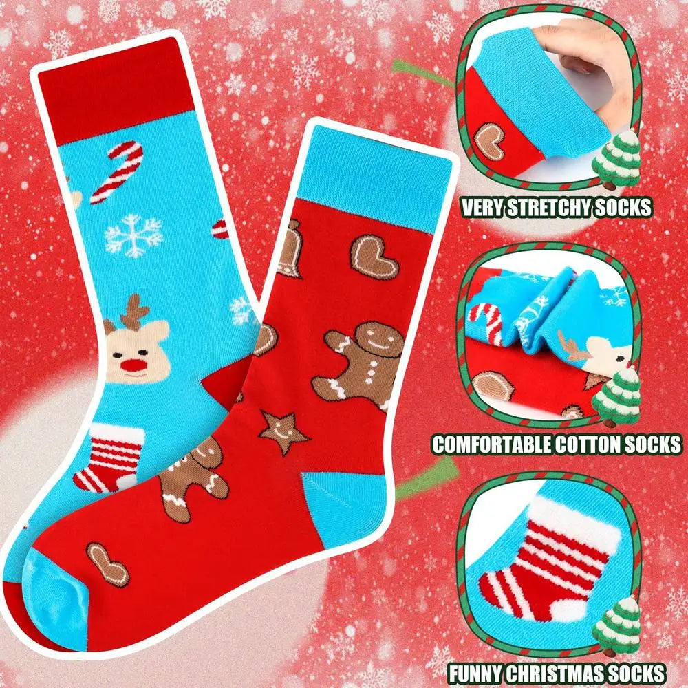 24 Days Funny Christmas Socks Gift Box 2025 Countdown Fun Christmas Socks