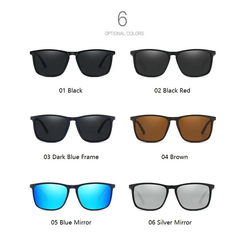 Luxury Vintage Square Polarized Sunglasses