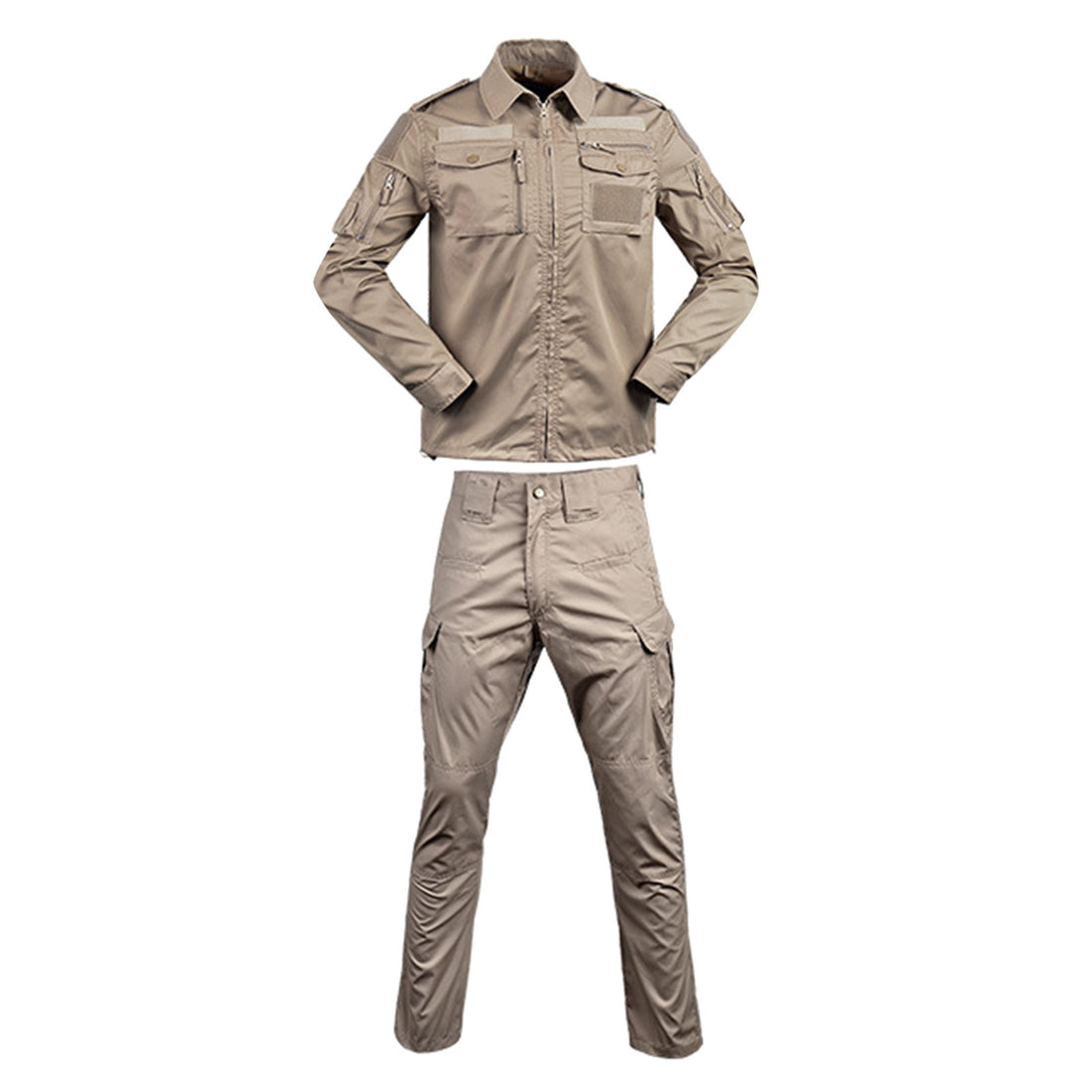 Men Breathable Camo Hunting Clothes Cargo Suits Camping Training Suit