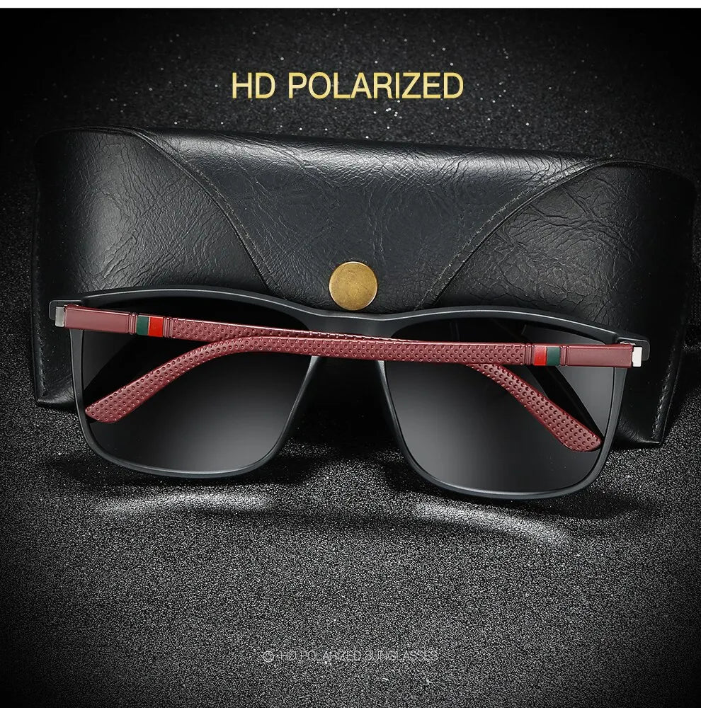 Luxury Vintage Square Polarized Sunglasses