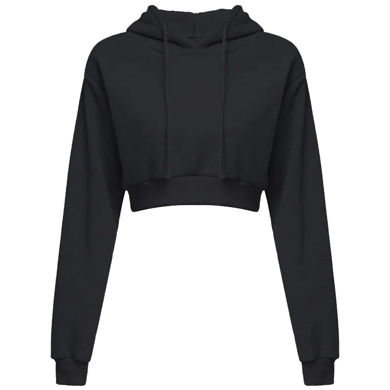 Women Crop Top Hoodie