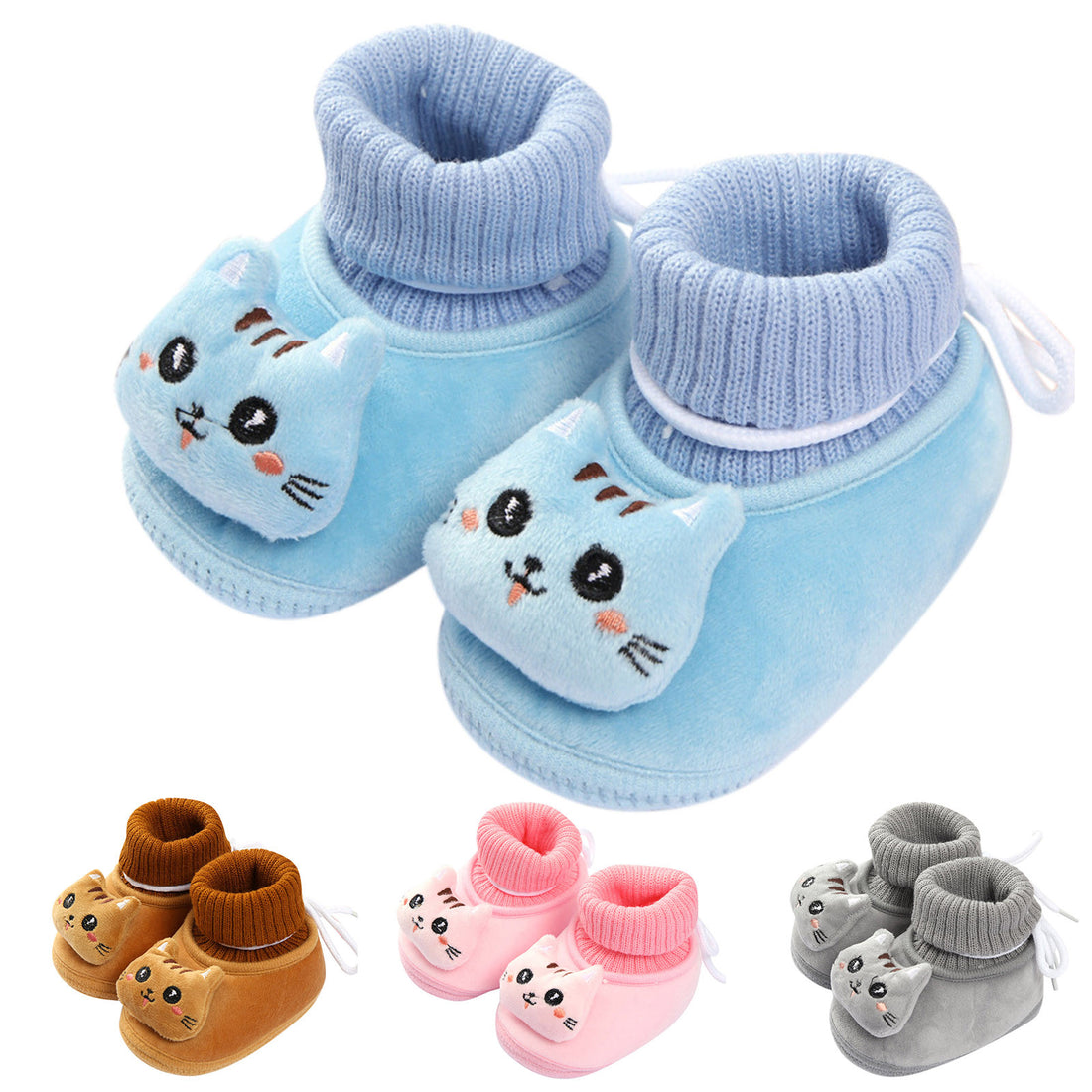 Baby Cartoon Shoes Toddler Shoes Boys And Girls Flat Socks Elastic Rope Non Slip Warm Comfortable Cute Cartoon Cat zapatillas