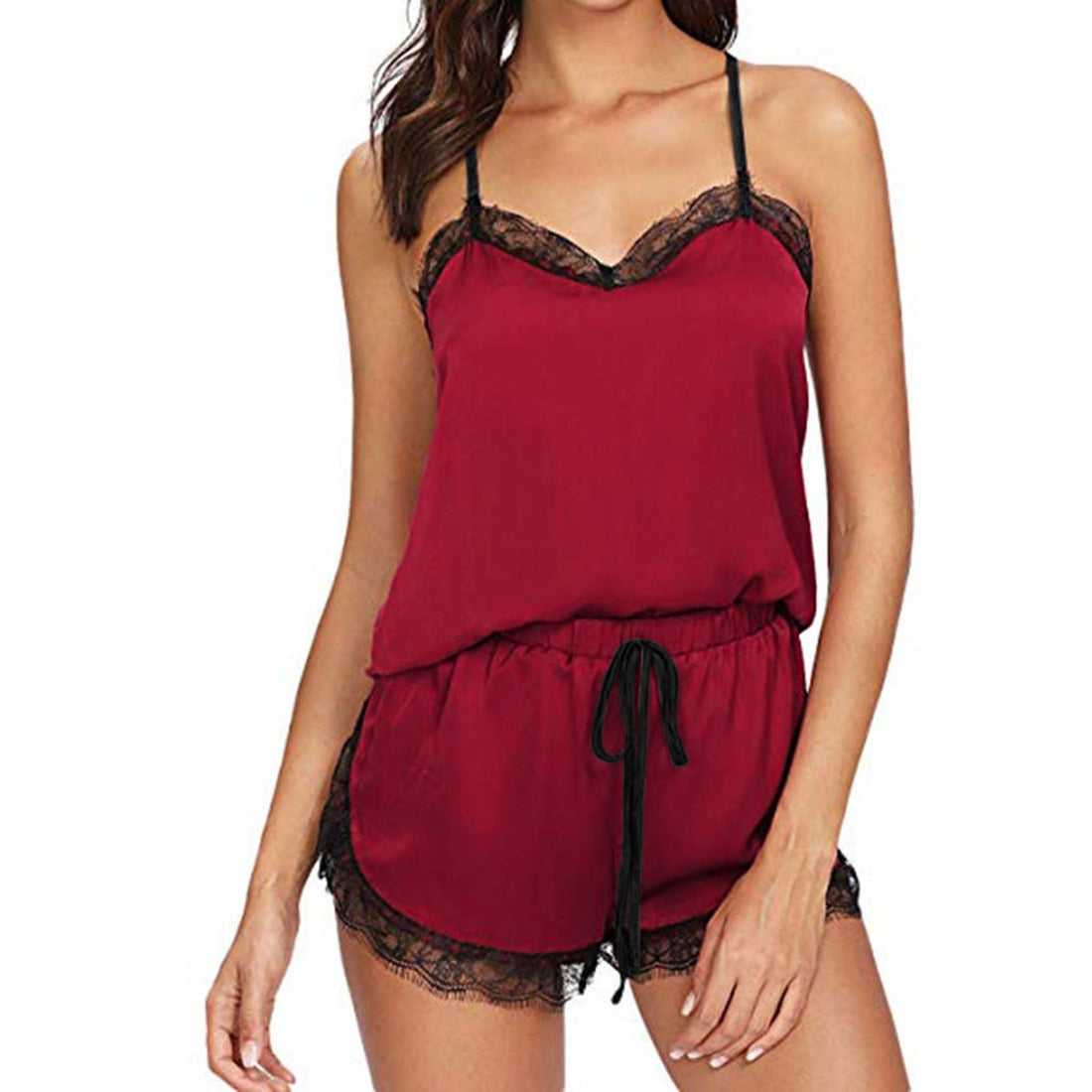 Lace Trim Pajama Set